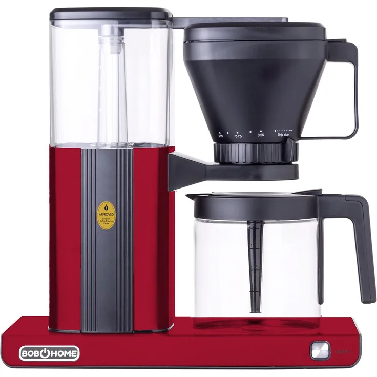 Bob Home Filterkaffeemaschine PERFECT CAFÉ, Edelstahl Design, 10 Tassen Brühtemperatur über 92°C, schnelle Zubereitung in 5 Minuten