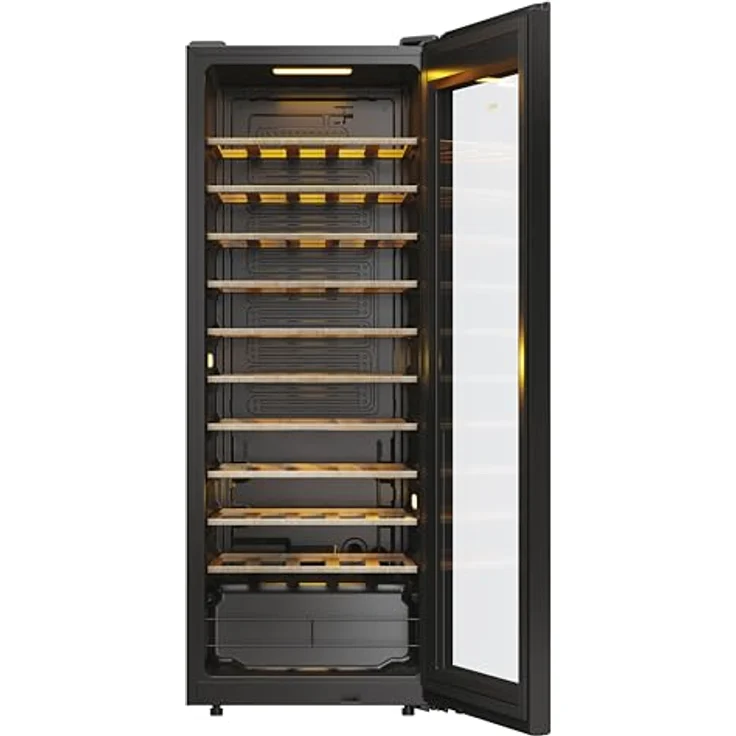 Haier HWS58GGH1 Weinklimaschrank 50 SERIE 3, max. 58 Flaschen, WiFi & hOn-App, UV-Glastür, 10 Holzablagen, LED-Beleuchtung – Bild 4