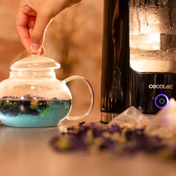Cecotec Thermosense 330 Glassy, Elektrischer Wasserkocher aus Borosilikatglas, 1,7L, 2200W, 360°-Basis, Antikalk-Filter, Kabelloser Behälter, Leuchtanzeige – Bild 4