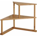 KESPER® Küchen-Eck-Regal Bambus, 2 Regalböden, langlebig und wasserfest, Holzfarbe