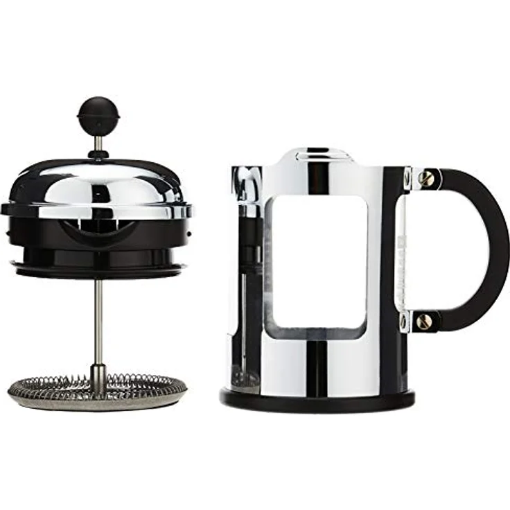 Bodum CHAMBORD Kaffeebereiter (French Press System, Auslaufschutz, Edelstahlrahmen, 0,5 liters) glänzend – Bild 2