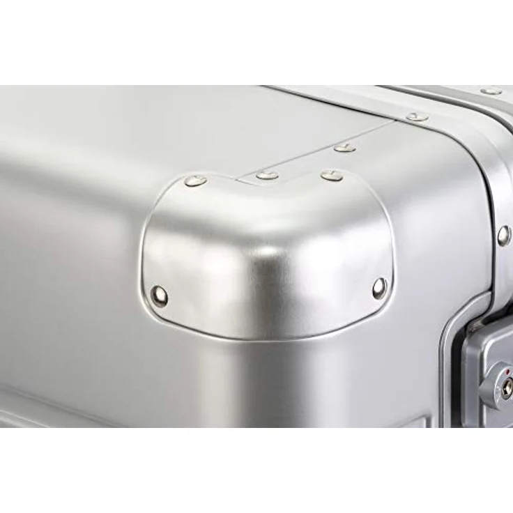 Travelhouse Oslo Alu Reisekoffer Silber M-65cm Hartschalenkoffer Reisetrolley Suitecase Trolley 2X TSA Zahlenschloss 4 Doppelräder 360° Rollen Markenqualität Vol. 70L – Bild 3