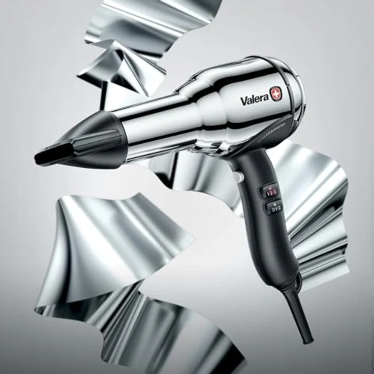 Valera, Swiss Steel Master, professioneller Haartrockner aus verchromtem Premium-Stahl, leichter Föhn mit leistungsstarkem Motor, 3 Temperaturstufen, Ionen-Generator, verdrehsicheres Flex-Kabel, 2100W – Bild 4