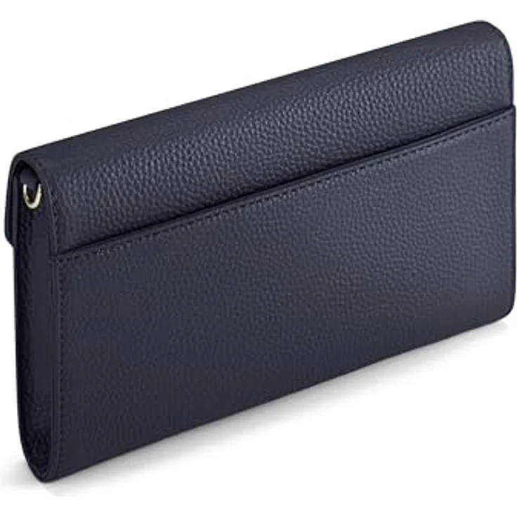 Lazarotti Bologna Leather Clutch, Umhängetasche aus 100% Leder, 23 cm, blau – Bild 7