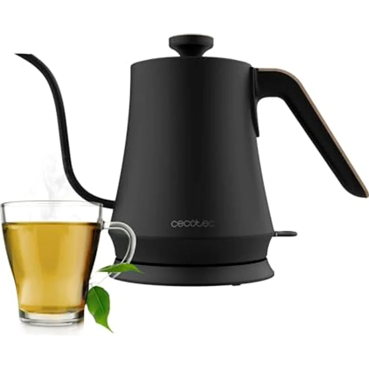 Cecotec Thermosense 500 Wasserkocher, 1 L Kapazität, 1200 W, Schwanenform-Design mit 360º Drehbasis, anti-kalk Filter, frei von BPA – Bild 1