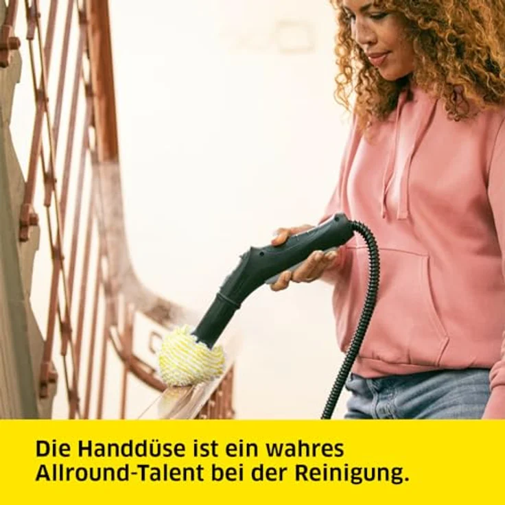 Kärcher Dampfreiniger SC 2 Deluxe, Flächenleistung: ca. 75m², Tank: 1 l, Dampfdruck: max. 3,2 bar, Aufheizzeit: 6,5 min., Heizleistung: 1.500 W, mit Bodenreinigungsset EasyFix und 3 Düsen – Bild 4