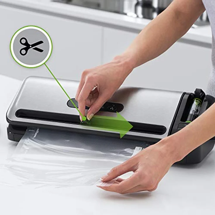 FoodSaver FFS017X Folienschweißgerät - Mariniermodus - inklusive Vakuumbeutel Starterpaket - edelstahl – Bild 4