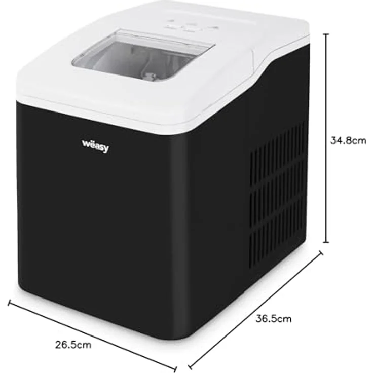 Winkel KW12 Eiswürfelmaschine- 12 kg Eiswürfel pro Tag - Sichtfenster - 2,2 Liter Wassertank - Wasserstandsanzeige - schwarz – Bild 9