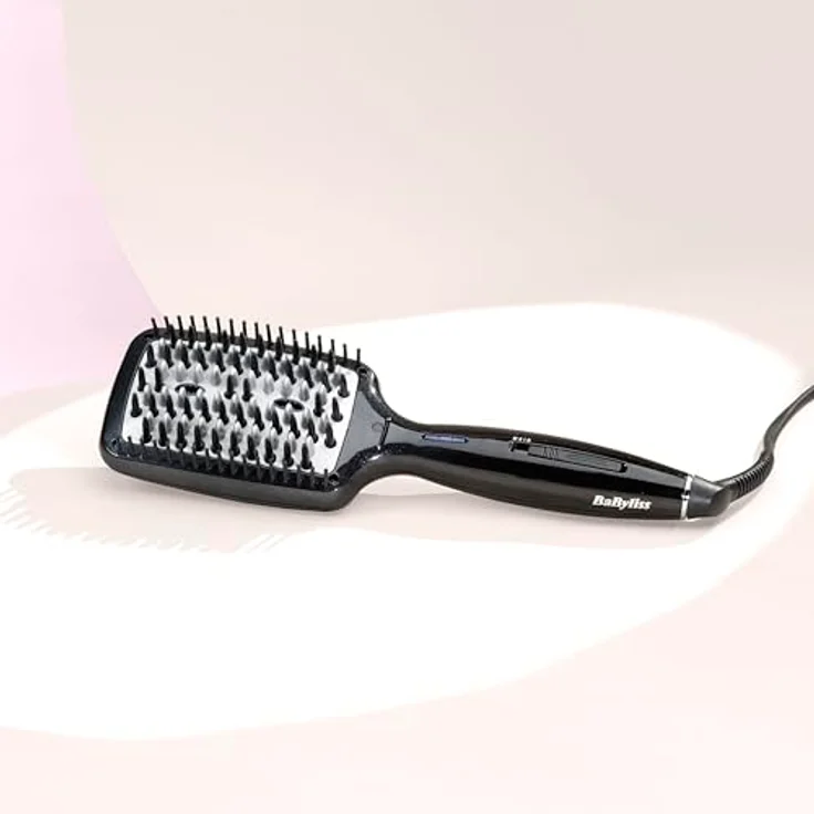 BaByliss Paris HSB101E Ionic-Glättbürste für schonende Glätte mit Anti-Frizz Effekt, schwarz & Ionen-Technologie für seidig glattes Haar – Bild 2