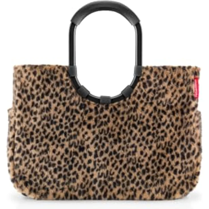 REISENTHEL® Shopper loopshopper L, eleganter Shopper mit gepolsterten Tragegriffen, Innentasche und Standfüßen, leo fake fur
