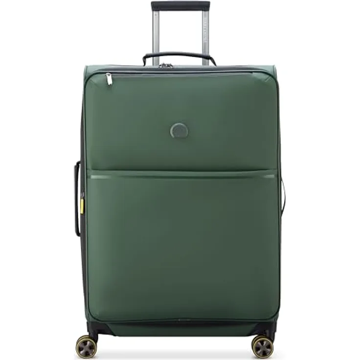 DELSEY Paris Turenne Soft, erweiterbarer Koffer 76 cm x 50 cm x 33 cm, XL, grün, wasserabweisend, 10 Jahre Garantie