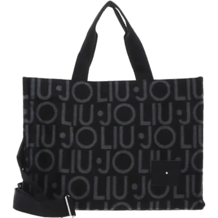 Liu Jo Shopper Tasche L, 40 cm, schwarz, 100% Polyester, Maße: 40 cm x 16 cm x 30 cm
