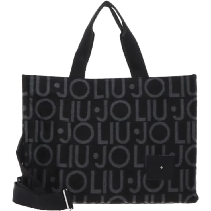 Liu Jo Shopper Tasche L, 40 cm, schwarz, 100% Polyester, Maße: 40 cm x 16 cm x 30 cm – Bild 1