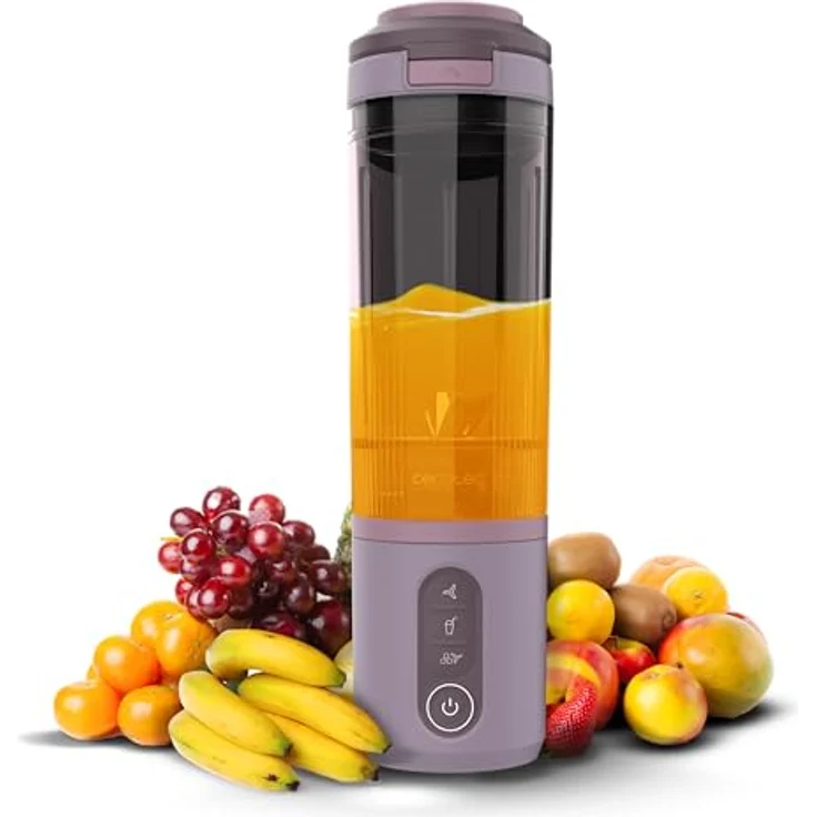 Cecotec Personal Blender Power Titanium Shake2Go Candy, 180 W, BPA-freier 600 ml Tritan-Becher, 3 Automatikprogramme, kompakt und tragbar – Bild 1