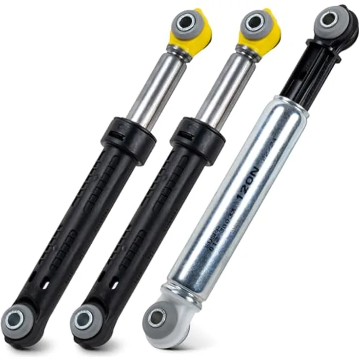 ersatzteilshop basics 3 Stück SUSPA Stoßdämpfer 7381924 kompatibel mit Miele Waschmaschine, 8mm Bohrung, 120N/75N, Vibrationsdämpfer für Waschmaschinen