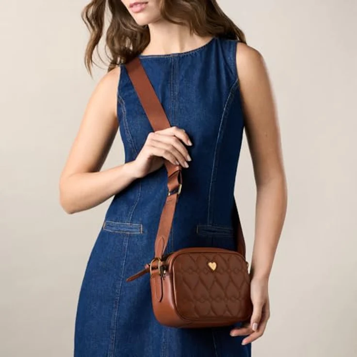 Fossil Danni Umhängetasche, 100% Leder, 23 cm, braun – Bild 2