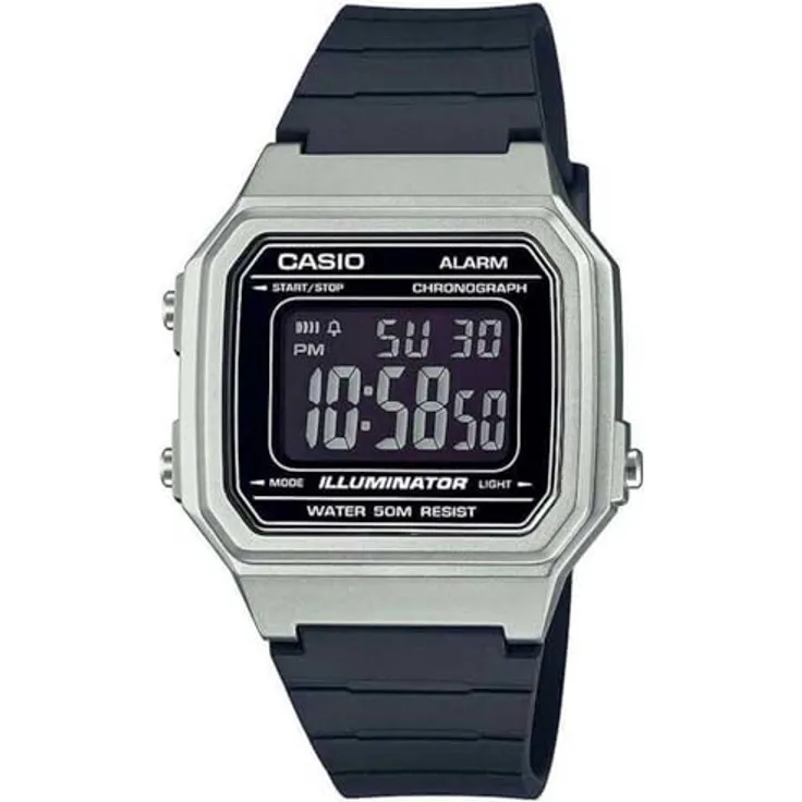 Casio Collection Watch One Size, Silber Grau / Schwarz / LCD Schwarz - Armbanduhr