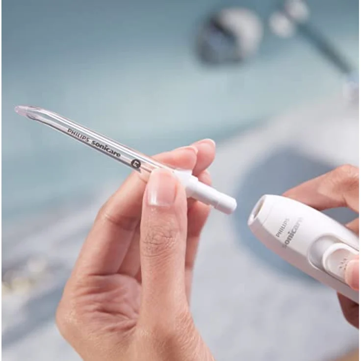 Philips Sonicare Standarddüse F1 für Mundduschen HX3042/00, Doppelpack; Mundwasser Flosser für die Verwendung mit dem kabellosen Philips Sonicare Power Flosser – Bild 5