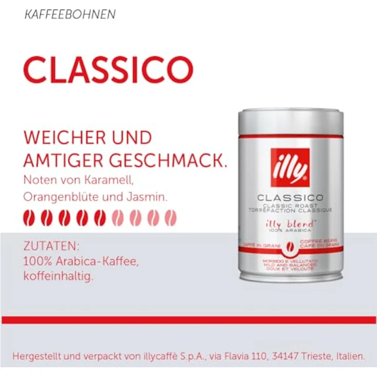 illy Kaffee, Kaffeebohnen Classico, klassische Röstung - Dose zu 250 g – Bild 2