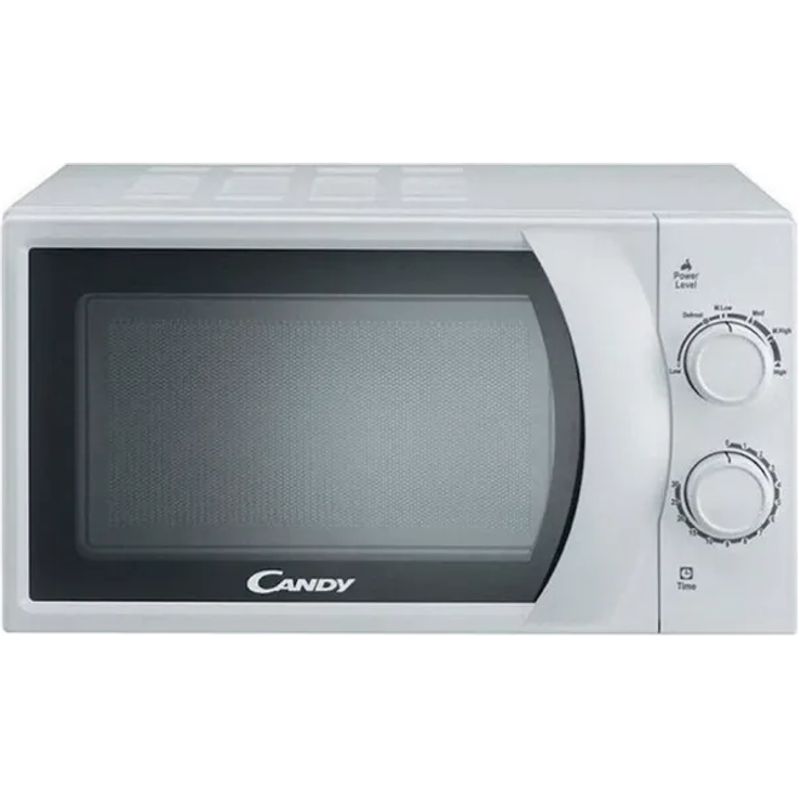 Candy CMW2070M Mikrowelle, Standgerät, 20 Liter Garraum, 700 Watt, mechanische Steuerung, inkl. 24 cm Drehteller, weiß