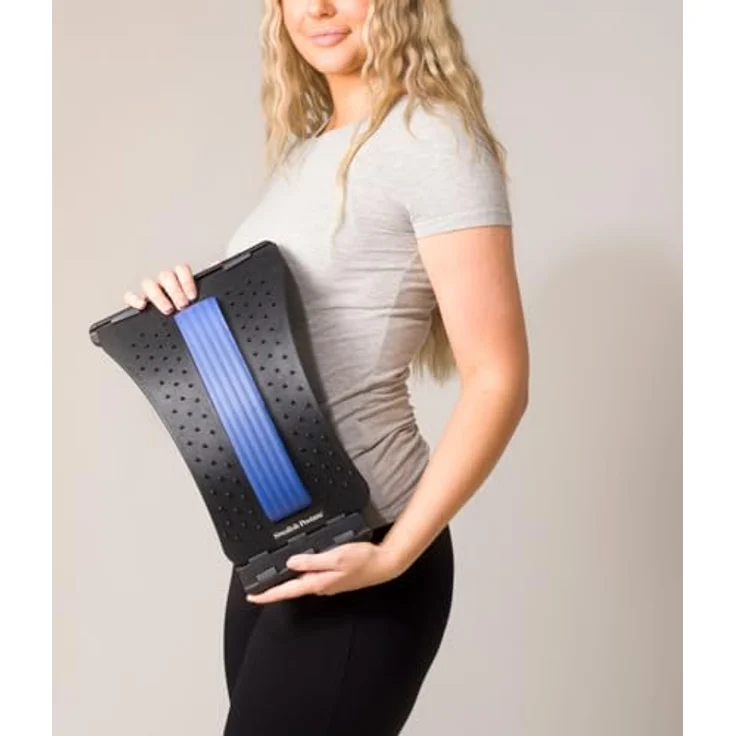 Swedish Posture Posture Back Stretch, Massagegerät und Rückenstrecker mit 3 einstellbaren Stufen, schwarz – Bild 2