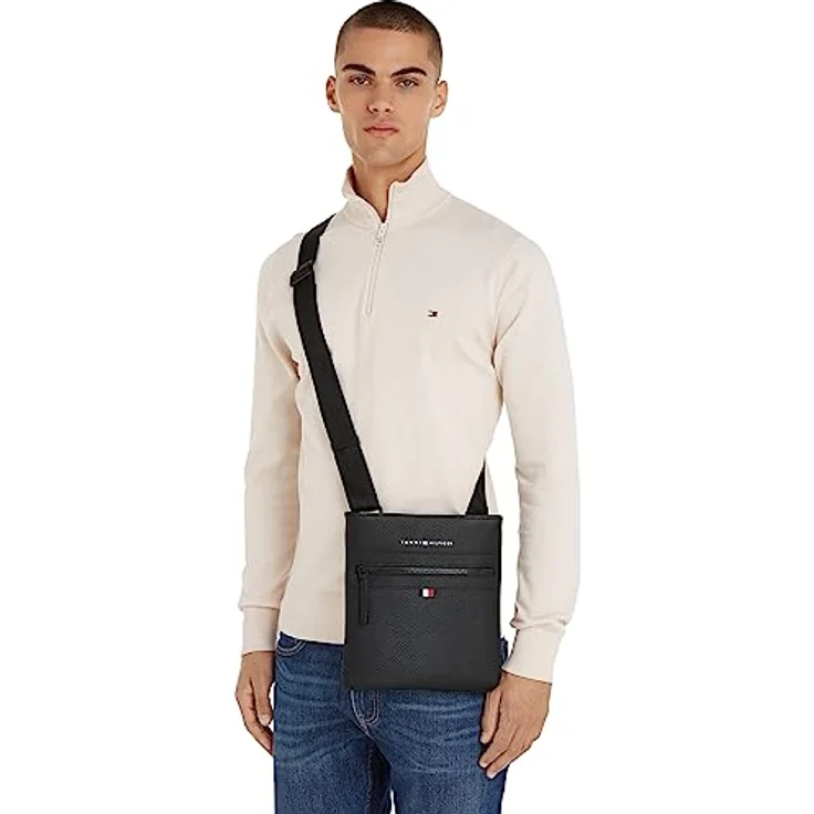 Tommy Hilfiger Umhängetasche Essential, in schlichter Optik, Schwarz – Bild 4