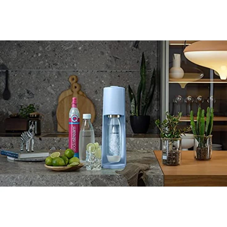 SodaStream Soda Maker Terra lightblue QC with CO2 & 1L PET bottle (1012811315), Wassersprudler, Blau – Bild 7