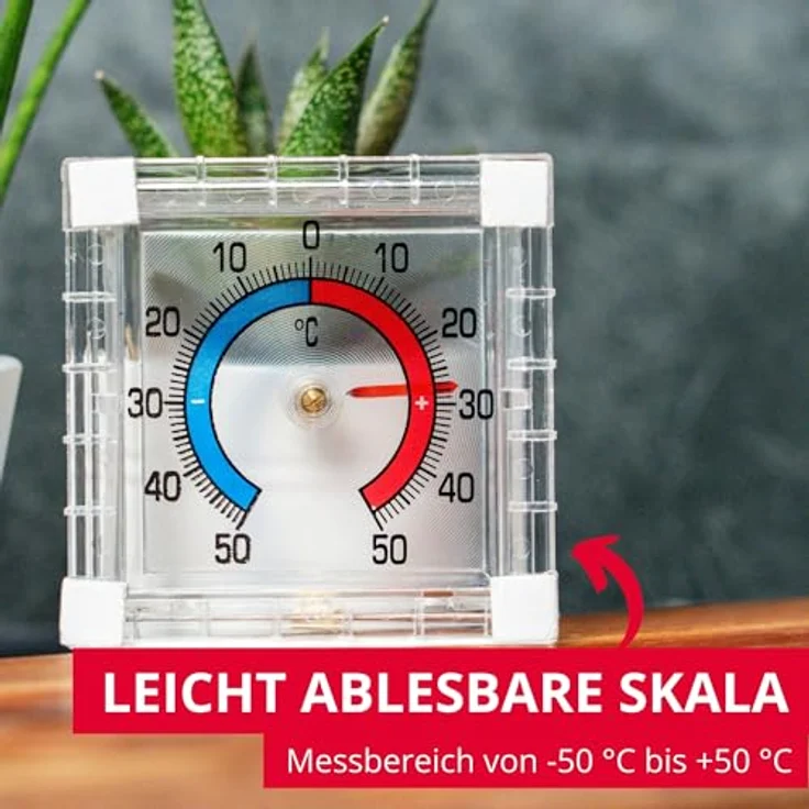 Westmark Fensterthermometer, -50 Grad Celsius bis +50 Grad Celsius, Kunststoff, 52122280 – Bild 3