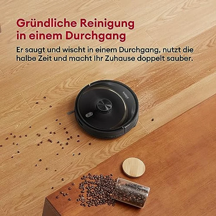 Ultenic T10 Elite Saugroboter mit Absaugstation Wischfunktion, Starke Saugkraft Staubsauger Roboter 2600 Pa, LiDAR Roboterstaubsauger Etagenkartierung, 160 Min lange Laufzeit, APP/Sprach/Fernbedienung – Bild 4