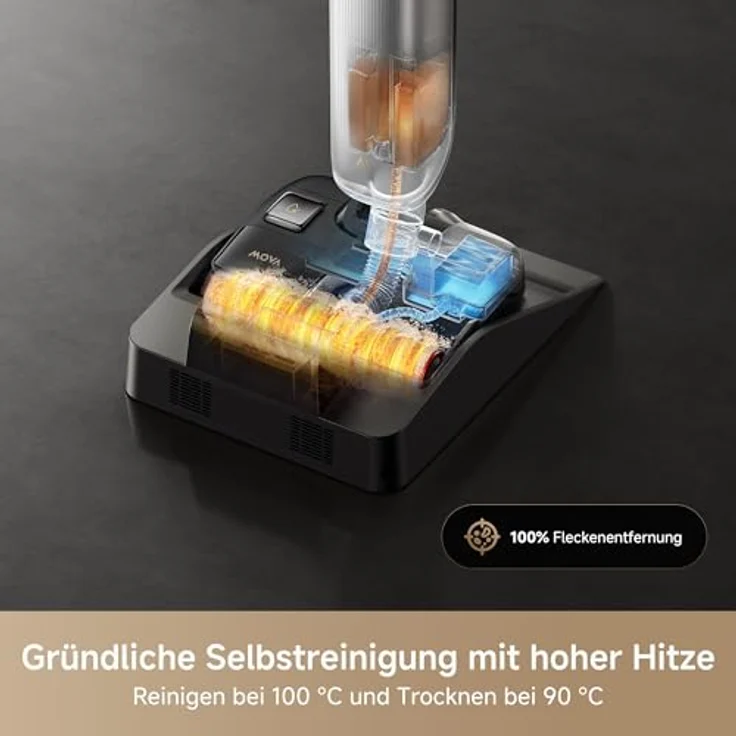 Mova Nass-Trocken-Sauger X4 Plus, 300 W, 20.000Pa Saugkraft, KI-Reinigung, 180°-Design, selbstreinigende Bürste – Bild 4