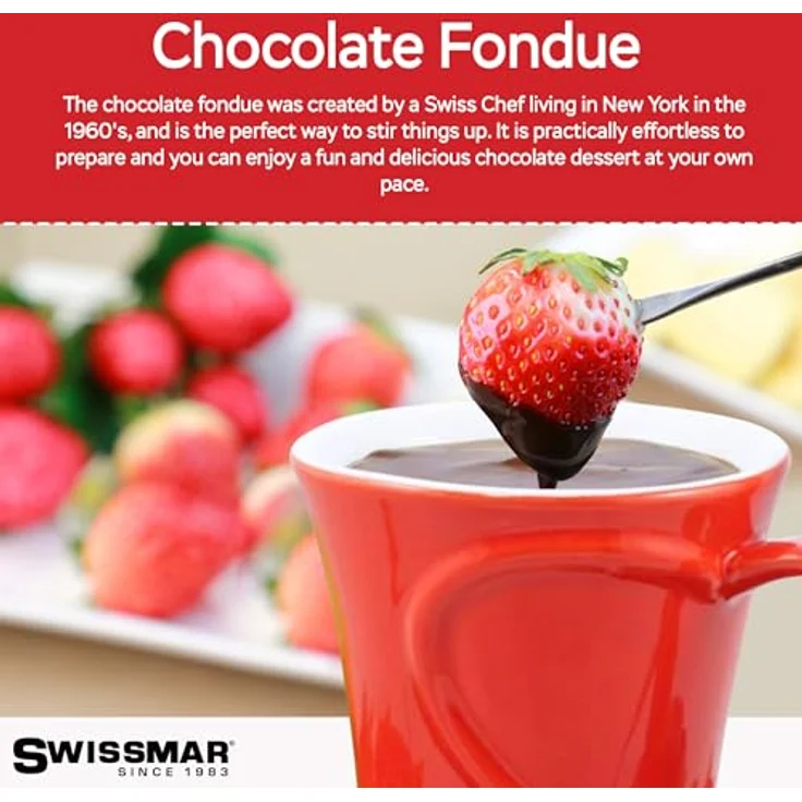 Sweetheart 4 tlg. Fonude Set- Minifondue, Schokofondue, Käsefondue, Fonduegabeln, Fonduetasse, Teelichtfondue – Bild 7