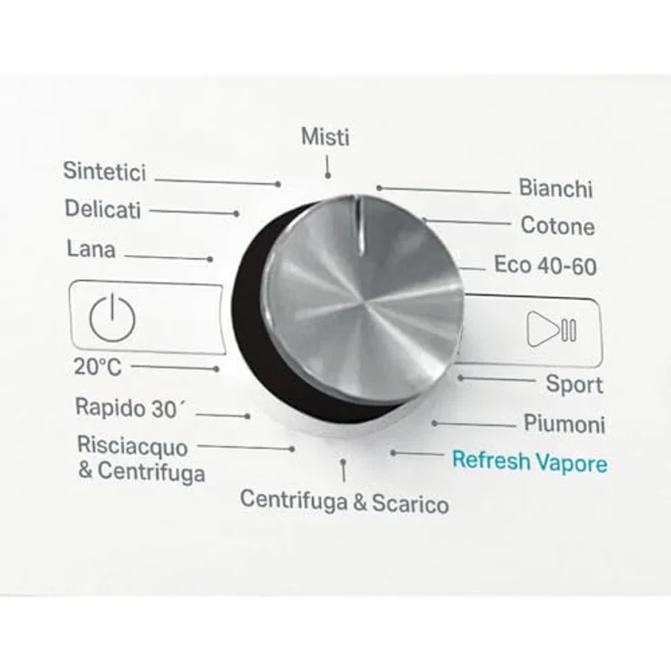 Whirlpool LAVATRICE CF 9KG 1400G INVERTER VAPORE 6SENSO FRESHCARE+ Waschmaschine, freistehend, Schwarz – Bild 4
