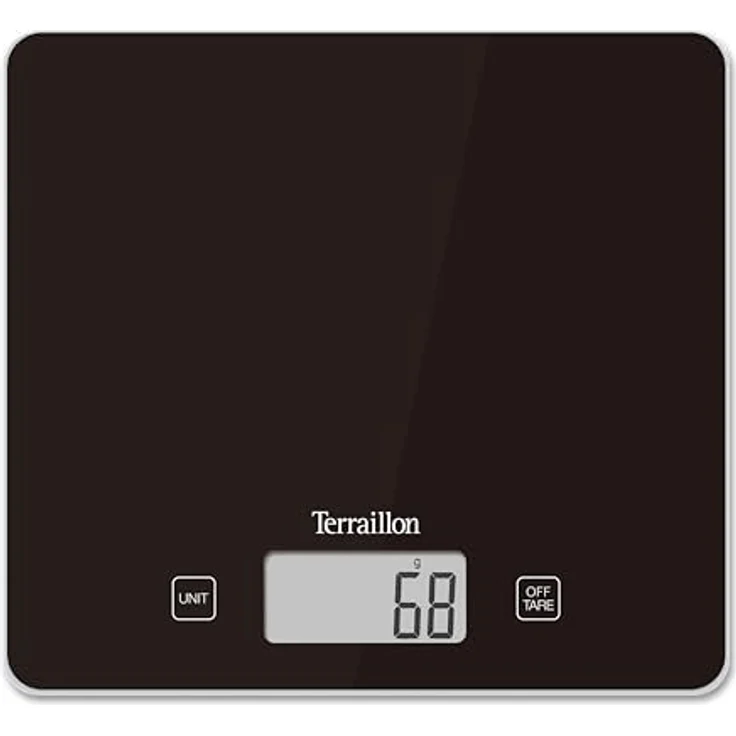 Terraillon Küchenwaage, Mit Tara-Funktion, Flüssigkeitsanzeige, Ultradünn, Bis 3 kg, T1040, Motiv Bakery – Bild 2