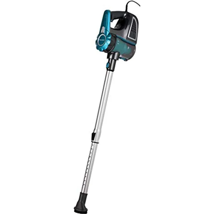 Bestron Beutelloser Handstaubsauger mit Stab, Aktionsradius: 6,5 m, Kapazität: 0,6 l, 600 Watt, Rot-Grau – Bild 4