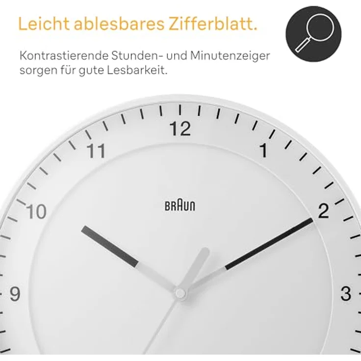 Braun BC17W DCF Klassik Funkwanduhr – Bild 3