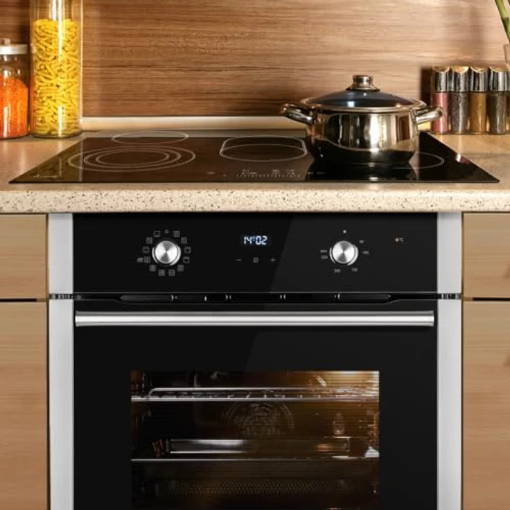KKT KOLBE Herdset SET8810CH77RL, Backofen mit PowerAir Heißluft-Funktion und autarkem Glaskeramikkochfeld, 77 cm, A+ Energiekategorie – Bild 3