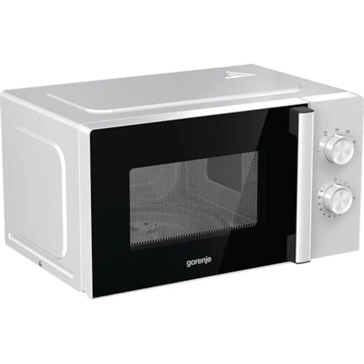 Gorenje MO20E1WH Mikrowelle, 20 L Garraum, 800 W, mit Grill, Standgerät, silber, schwarz – Bild 3