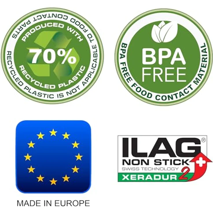 Emerio Sandwichmaker Paninigrill | MADE IN EUROPE | BPA- & PFAS-freie Antihaftbeschichtung von ILAG (Xeradur 2) | 700W | nachhaltig | 70% recycelter Kunststoff | ST-130038 – Bild 5