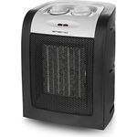 Emerio FH-106145, 1800W ECO Keramik Heizlüfter mit zwei Leistungsstufen, PTC Heizelement, Thermostat, Sicherheitsschalter und Ventilatorfunktion, Schwarz