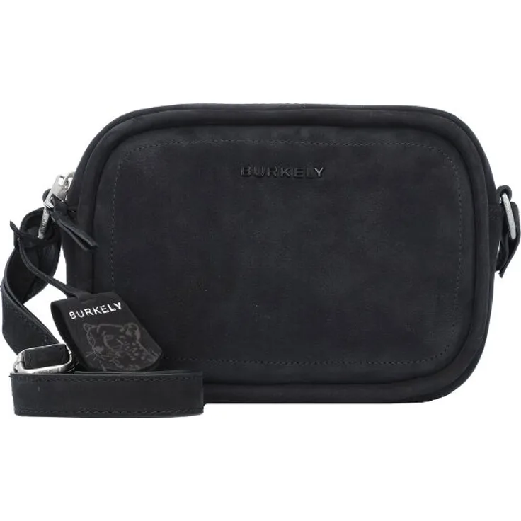 Burkely Still Selene Umhängetasche, 100% Leder, schwarz, 20 cm x 7 cm x 13.5 cm