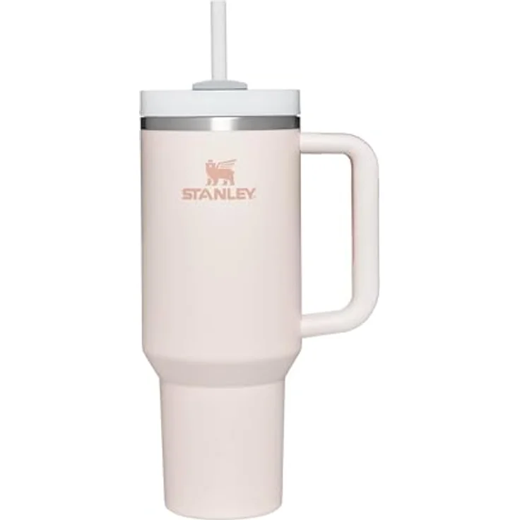 STANLEY Stanley Quencher H2.0 FlowState Trinkflasche mit Strohhalm 1.18L - Thermobecher Kühlt 11 Stunden - 48 Stunden Eisgekühlt - Spülmaschinenfest - Thermosflasche BPA Frei - Kaffeebecher To Go - Rose – Bild 1