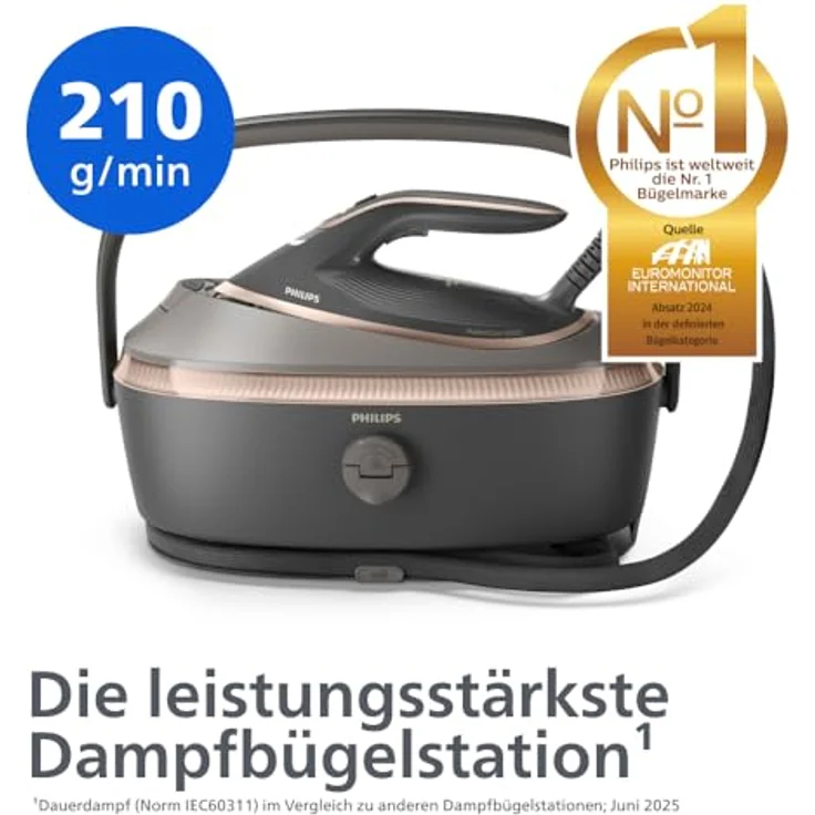 Philips PerfectCare 8000 Series Dampfbügelstation PSG8200/80 – 210g Dauerdampf, 750g Dampfstoss, OptimalTEMP, 1,4L Wassertank, Easy De-Calc, garantiert keine Brandflecken – Bild 2
