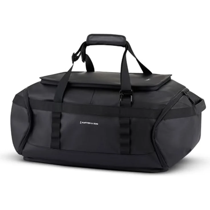 Kapten & Son Lisbon Weekender Reisetasche L, 64 cm, schwarz, 100% Polyurethan – Bild 1