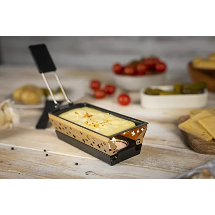 Kuhn Rikon 32169 Candle Light Mini Schweizerkreuz Raclette Set, gold – Bild 8