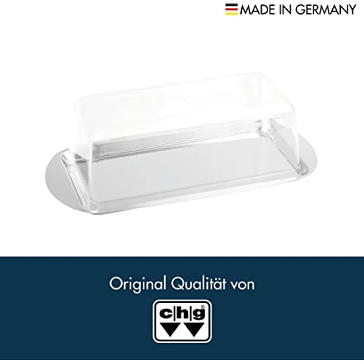 CHG Kuchentransportbox Königskuchenplatte mit Haube, Edelstahl, 35 x 17 x 10 cm, Metall – Bild 6