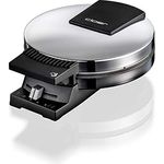 Cloer 285EF Hörncheneisen mit Ostfrieslandwappen für hauchdünne, knusprige Hörnchen, 800 W, Backfläche 15 cm Durchmesser, stufenlos wählbarer Bräunungsgrad, Chrom