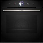 Bosch HSG7364B1, Smarter Serie 8 Einbau-Dampfbackofen, 60 x 60 cm, Schwarz, Made in Germany, Air Fry, Selbstreinigung, Bosch Assist + Backsensor, Pizzastufe