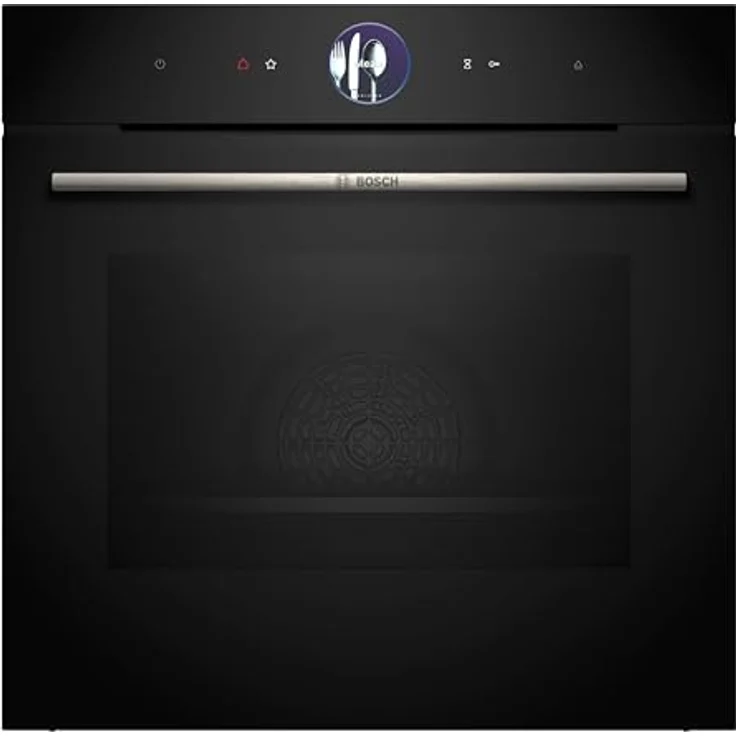 Bosch HSG7364B1, Smarter Serie 8 Einbau-Dampfbackofen, 60 x 60 cm, Schwarz, Made in Germany, Air Fry, Selbstreinigung, Bosch Assist + Backsensor, Pizzastufe – Bild 1