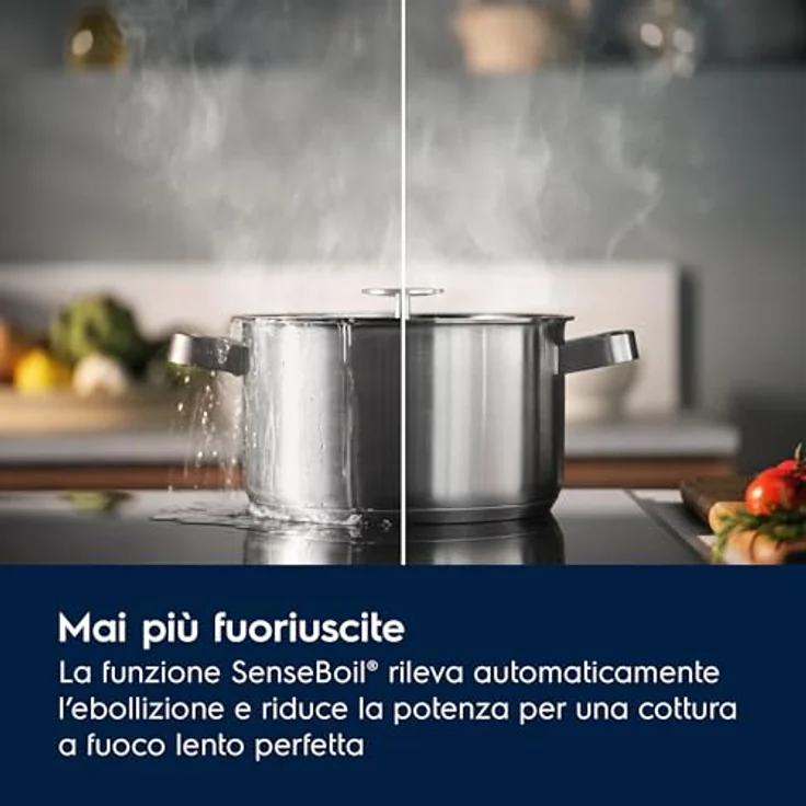 Electrolux KIS62453I, Einbau-Kochfeld 60 cm, Serie 700, 4 Brenner, flexibler Kombibereich, Hob2Hood, SenseBoil, Slider Touch-Steuerung, Kindersicherung – Bild 3