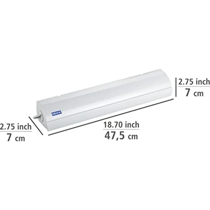 Wenko Wand-Wäscheleinen - ausziehbar, 47,5 x 7 x 7 cm, weiß – Bild 4